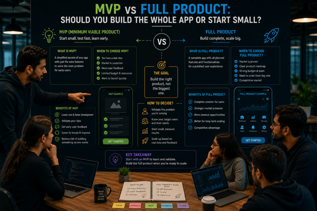 MVP vs Full Product: Should You Build the Whole App or Start Small?